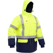 Bisley 343M6450X Hi Vis Yellow X-Back Extreme Cold Jacket with Navy Bottom - ANSI Type R Class 3 