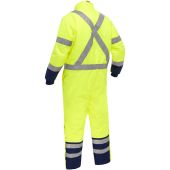 Bisley 344M6453X Hi Vis Yellow Extreme Cold Coverall with X-Back - ANSI Type R Class 3