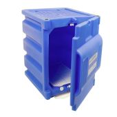 Justrite 24080 Countertop Polyethylene Corrosives and Acid Cabinet - 1 Door - Blue