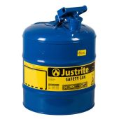 Justrite 7150300 Type I Steel Safety Can for Kerosene, 5 gallon, Blue
