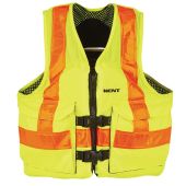 Kent 1508 Hi-Vis Yellow Mesh Deluxe Life Vest, ANSI Class II