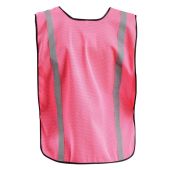 OccuNomix Pink Non-ANSI Value Mesh Silver Bead Vest - Ladies - (CLOSEOUT)