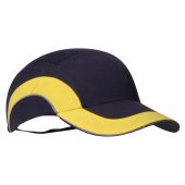 PIP 282-ABR170 HardCap A1+ Baseball Style Bump Cap with HDPE Protective Liner and Adjustable Back - Yellow