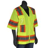 PIP 303-0513 Hi Vis Yellow ANSI Type R Class 3 Women's Contoured Safety Vest
