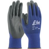 PIP 34-315 G-Tek Seamless Knit Polyester Glove with Nitrile Coated Foam Grip on Palm & Fingers - 15 Gauge - Dozen