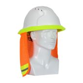 PIP 396-700FR FR Treated Hi-Vis Orange Hard Hat Neck Shade, Use on Cap Hard Hats
