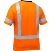 PIP Bisley Hi Vis Orange ANSI Type R Class 3 Short Sleeve T-Shirt