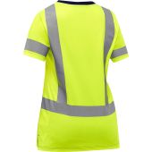 PIP Bisley Hi Vis Yellow ANSI Type R Class 2 Women's Short Sleeve T-Shirt