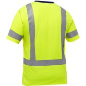 PIP Bisley Hi Vis Yellow ANSI Type R Class 3 Short Sleeve T-Shirt