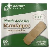 ProStat 2163 Bandage Plastic Strips - 1 In. x 3 In. - 100 Count