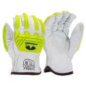 Pyramex GL3006CKB Premium Grain Goatskin Leather Driver Gloves - HPPE 360 A5 Cut Liner / Impact Rating 2 - Pair