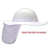Pyramex HPSHADE10 Hard Hat Brim with Neck Shade - White