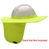 Pyramex HPSHADE30 Hard Hat Brim with Neck Shade - Hi-vis Yellow 