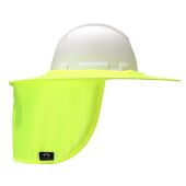 Pyramex HPSHADEC30 Collapsible Hard Hat Brim with Neck Shade - Hi-vis Yellow