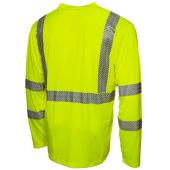 Pyramex RLP110 Hi Vis Yellow Safety Long Sleeve Pullover T-Shirt - Type R - Class 3