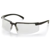 Pyramex SB6110ST Surveyor Safety Glasses - Black Frame - Clear Anti-Fog Lens (CLOSEOUT)