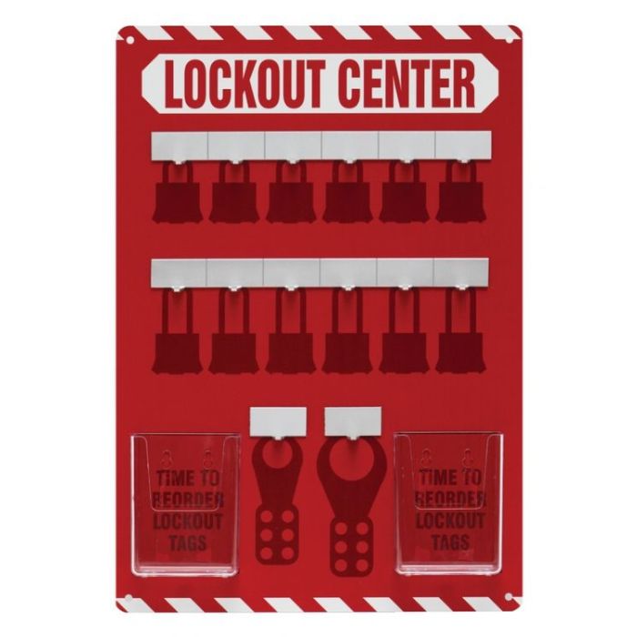 12-Padlock Lockout Center - Shadow Board Only - 20" x 14"
