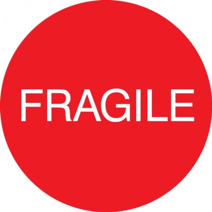 5S Marking Dots - 1-1/2" Dia, - FRAGILE - 500 / Roll