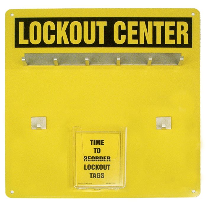 Accuform KST406 Lockout Center Aluminum Hanger Board - 6-Padlock Board Only 