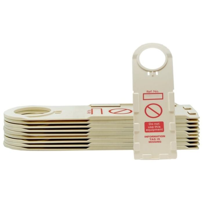Accuform TSS809 Scaffold Status Safety Tag Holder: Do Not Use This Equipment Information Tag Is Missing - 10/Pack