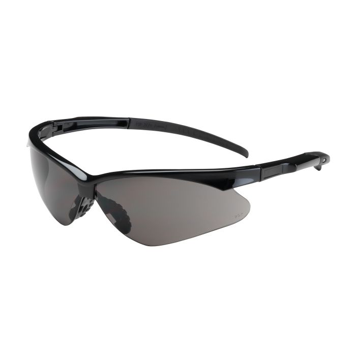 Bouton Adversary 250-28-0001 Semi-Rimless Safety Glasses Black Frame Gray Lens Anti-Scratch Coating