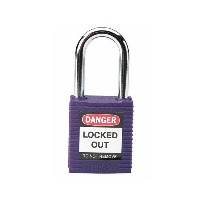 Brady Nylon Lockout Padlock - Keyed Different - Purple - (CLOSEOUT)