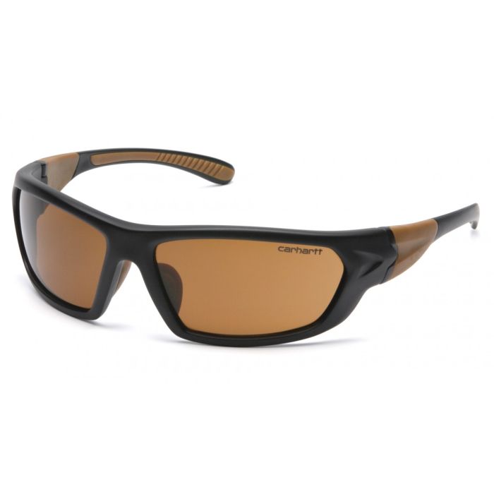 Carhartt CHB218D Carbondale Safety Glasses - Black/Tan Frame - Sandstone Lens