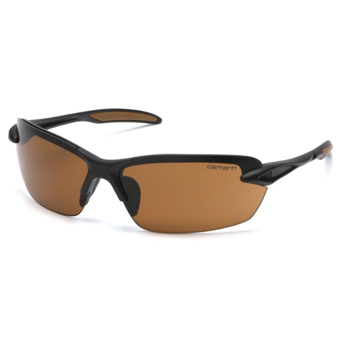Carhartt CHB318D Spokane Safety Glasses - Black Frame - Sandstone Bronze Lens