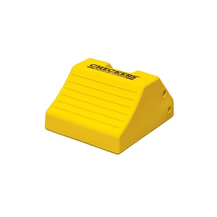 Checkers MC3010 Heavy-Duty Wheel Chock - 17.7" x 15.2" x 10" - Yellow - Each 