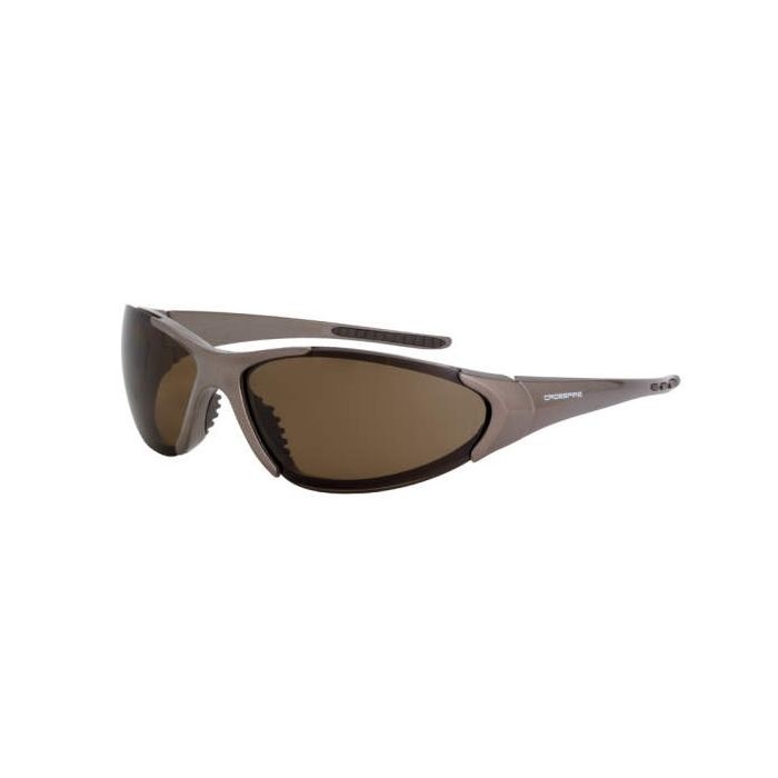 Crossfire 181813 Core Polarized HD Safety Glasses - Brown Lens - Mocha Brown Frame