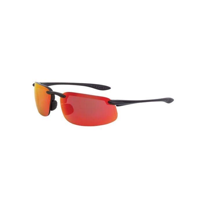Crossfire 2169 ES4 Premium Safety Glasses - HD Red Mirror Lens - Black Frame