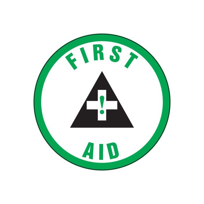 First Aid Hard Hat Sticker, 2-1/4", 10/Pk