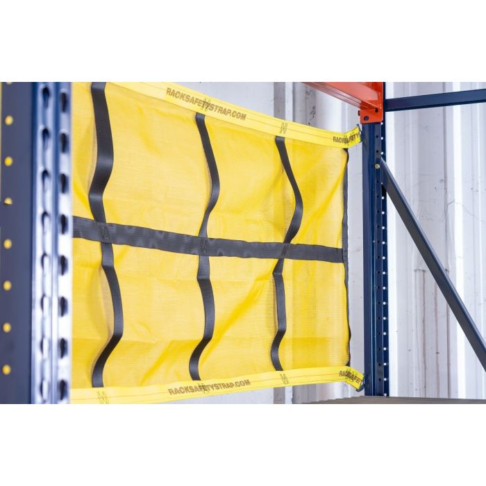 Fixed Rack Safety Net - 12 Ft Bay - J-Hook Attachment (Structural, RediRack)