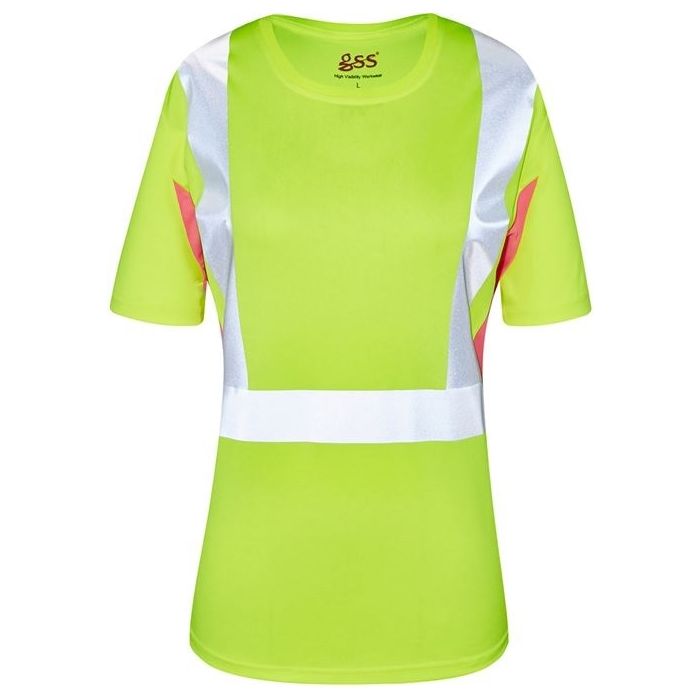 GSS 5125 Hi Vis Yellow Ladies Safety T-Shirt - Type R - Class 2 (CLOSEOUT)