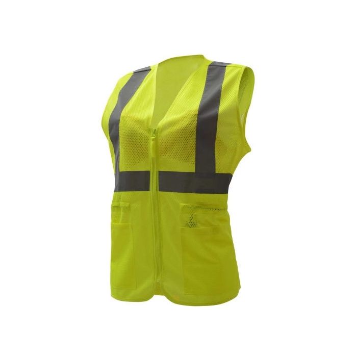 GSS 7803 Hi Vis Yellow Economy Ladies Safety Vest - Type R Class 2 (CLOSEOUT)