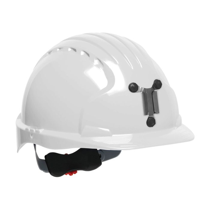 JSP Evolution 6151 Deluxe Mining Helmet Cap Style - 6 Pt Ratchet Suspension - White - (CLOSEOUT)