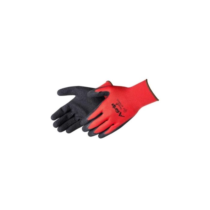 Liberty 4779RD A-Grip Premium Textured Black Latex Palm Coated Seamless Glove - 2X - Dozen - (CLOSEOUT - LIMITED STOCK)