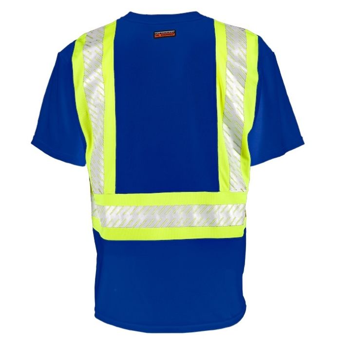 ML Kishigo B202 Enhanced Visibility Contrast T-Shirts - Royal Blue-Medium