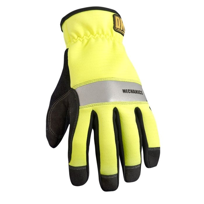 OccuNomix OK-CCG250 Hi Viz Yellow Mechanics Wicking Glove - Pair-Medium