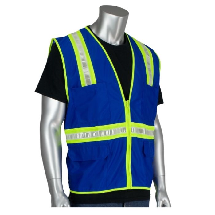 PIP 300-1000 Blue Non-ANSI Riggers Surveyor Style Safety Vest