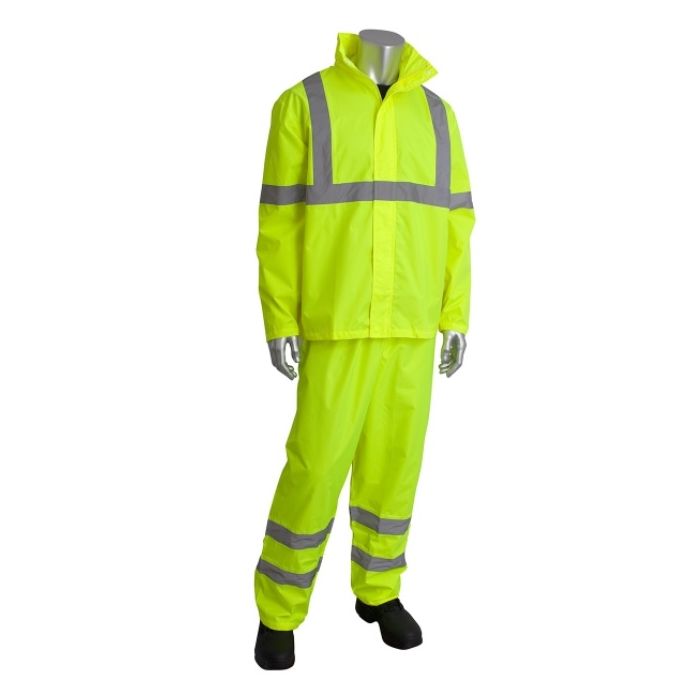 PIP 353-1000 Hi Vis Yellow Two-Piece Rain Suit - Type R - Class 3
