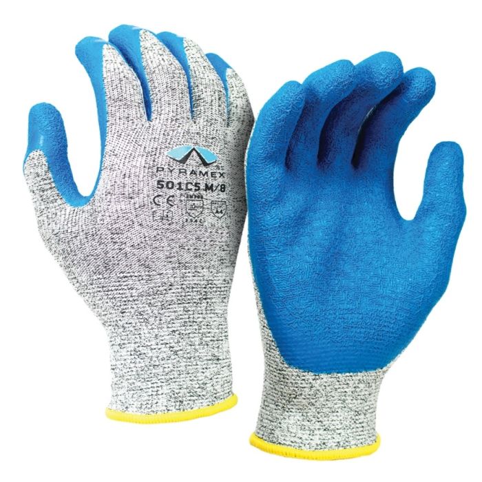 Pyramex ArchonX GL501C5 Crinkle Latex ANSI 4 Cut Resistant Work Glove - Pair