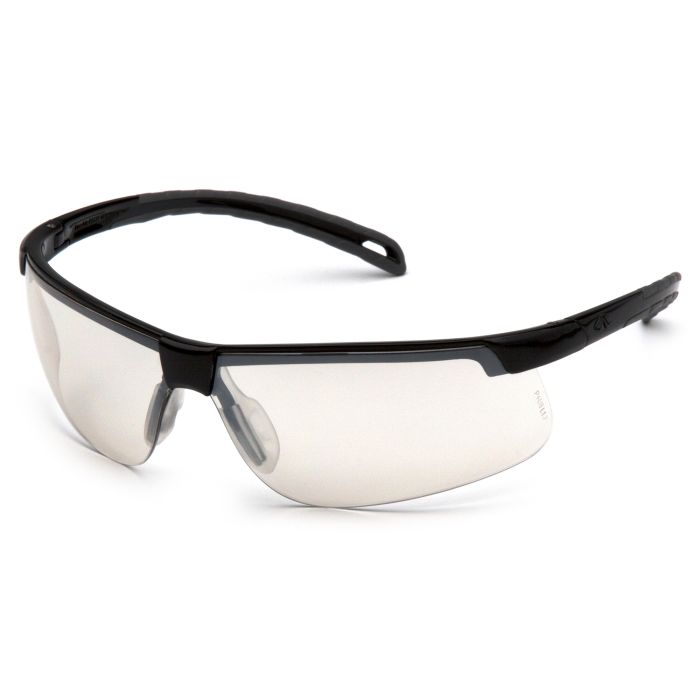 Pyramex Ever-Lite SB8680D Safety Glasses - Black Frame - Indoor/Outdoor Mirror Lens