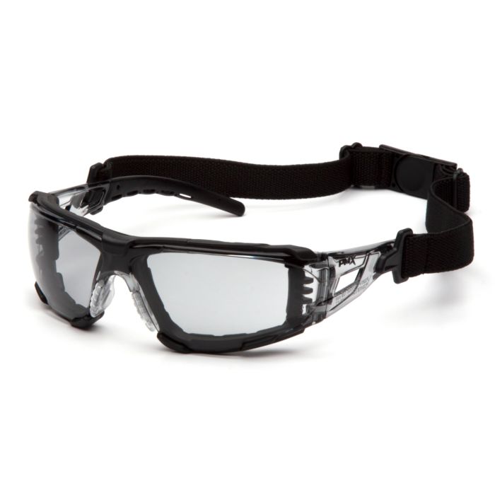 Pyramex Fyxate SB10225STMFP Safety Glasses - Clear Temples - Light Gray H2MAX Anti-Fog Lens