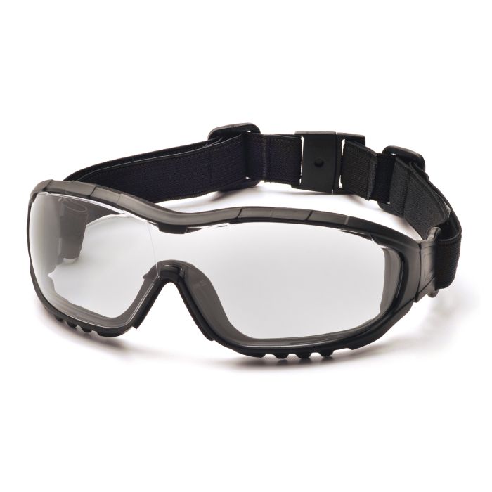 Pyramex GB8210STK V3G Safety Glasses - Black Frame - Clear Lens H2XMAX Anti-Fog - (CLOSEOUT)