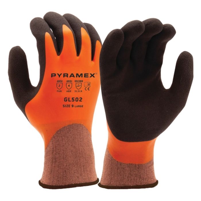 Pyramex GL502 Sandy & Smooth 13 Gauge Latex Work Gloves - Pair