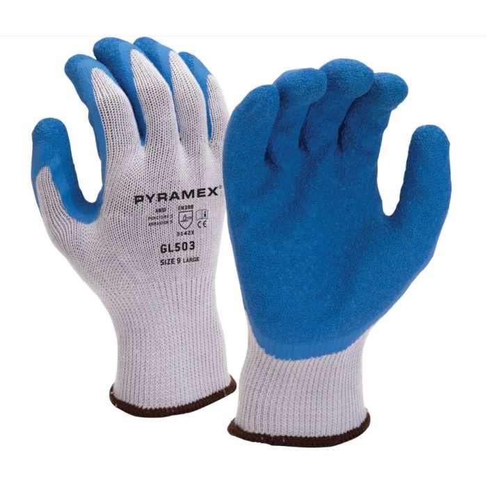 Pyramex GL503 Crinkle Latex Gloves - Dozen
