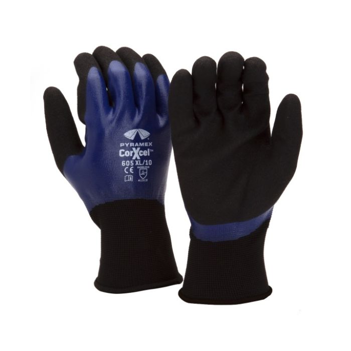 Pyramex GL605 Sandy & Smooth 15 Gauge Nitrile Work Gloves - Pair