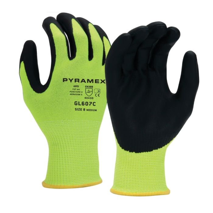 Pyramex GL607C Micro-Foam A4 Cut Resistant Nitrile Gloves - Pair