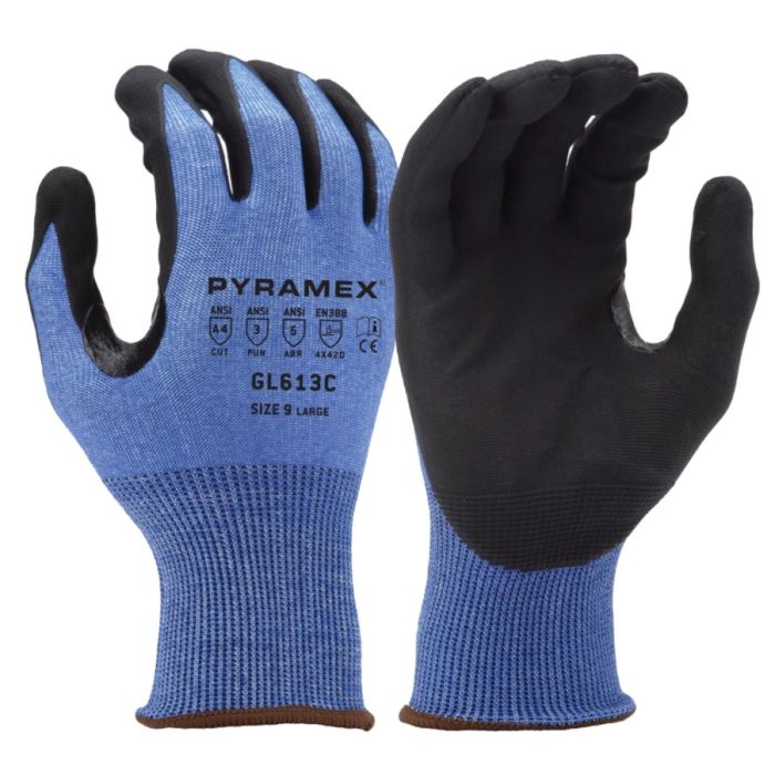 Pyramex GL613C ANSI A4 Cut Resistant Micro-Foam Nitrile Gloves - Pair 